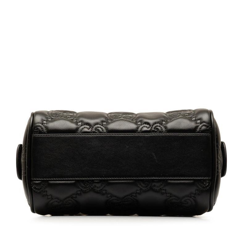 GUCCI GG マトラッセ キルティングポーチ 黒 箱付き GUCCI（グッチ） GGマトラッセ キルティングミディアム ハンドバッグ