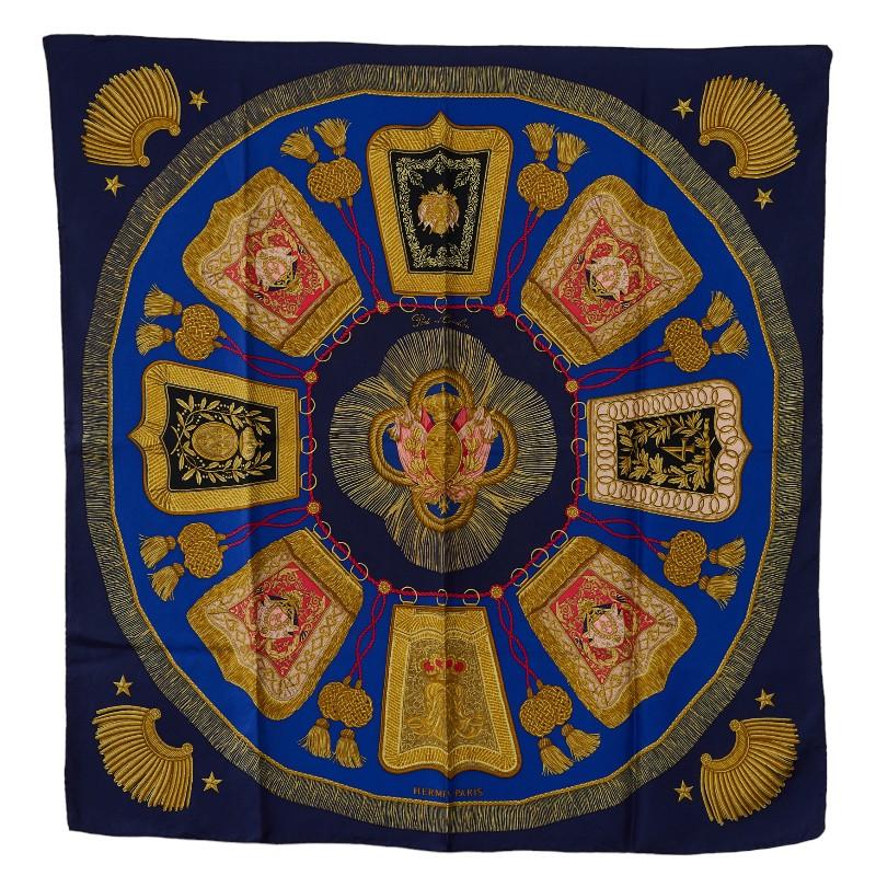 HERMES エルメス カレ90 Poste et Cavalerie サーベル飾袋 スカーフ  