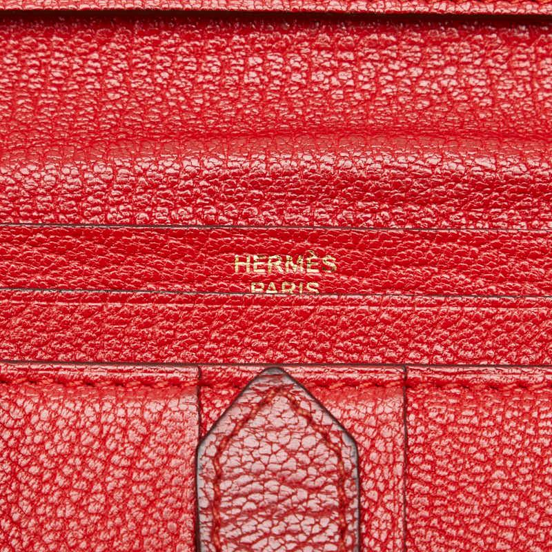 HERMES（エルメス） ベアンスフレ 二つ折り財布 長財布 ルージュ