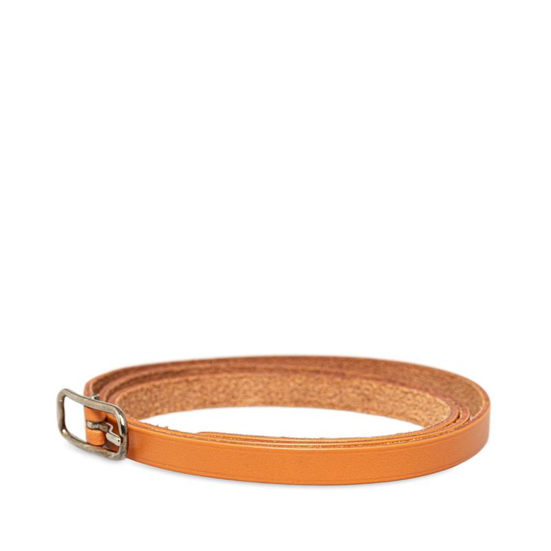 HERMES エルメス アピ1 ブレスレット ライトブラウン レザー  