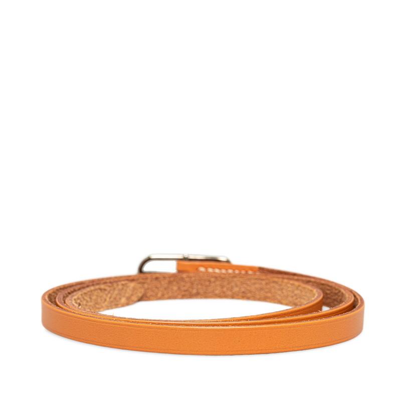 HERMES エルメス アピ1 ブレスレット ライトブラウン レザー 