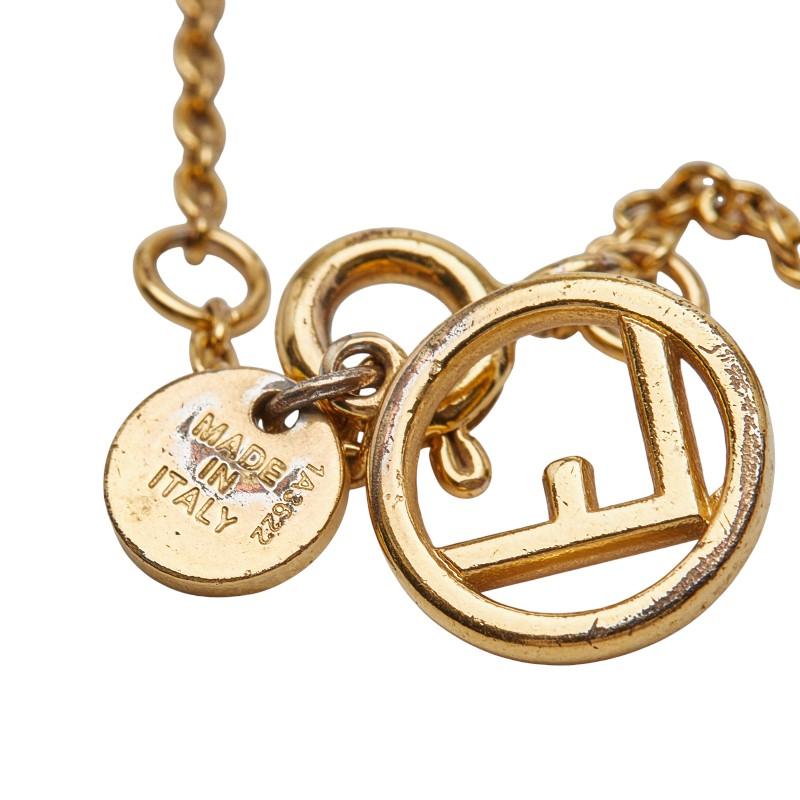 フェンディ エフイズ ラインストーン ブレスレット ゴールド メッキ レディース FENDI 【中古】 FENDI（フェンディ） エフイズ ブレスレット ゴールド メッキ ライン