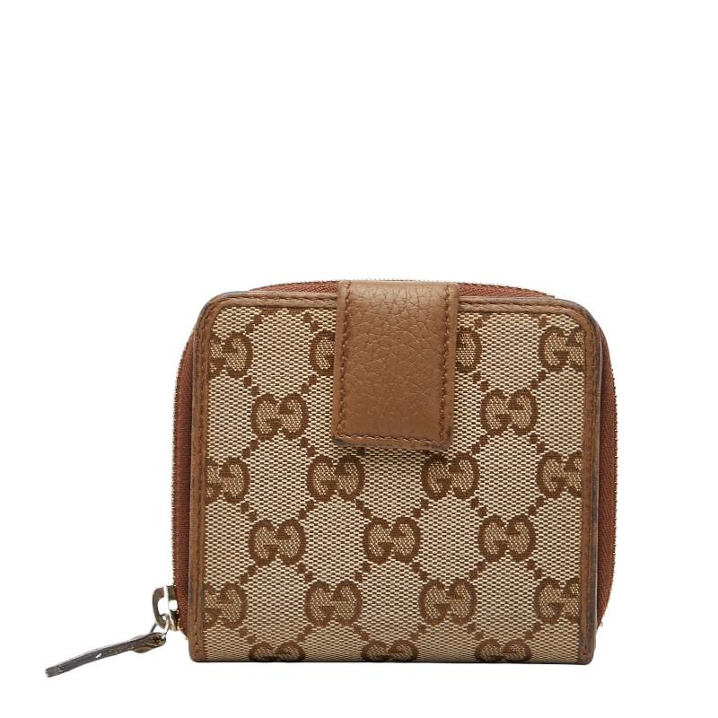 GUCCI（グッチ） GGキャンバス ラウンドファスナー 二つ折り財布
