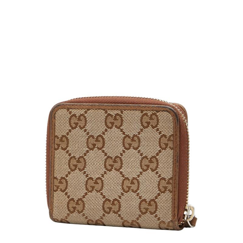 GUCCI（グッチ） GGキャンバス ラウンドファスナー 二つ折り財布