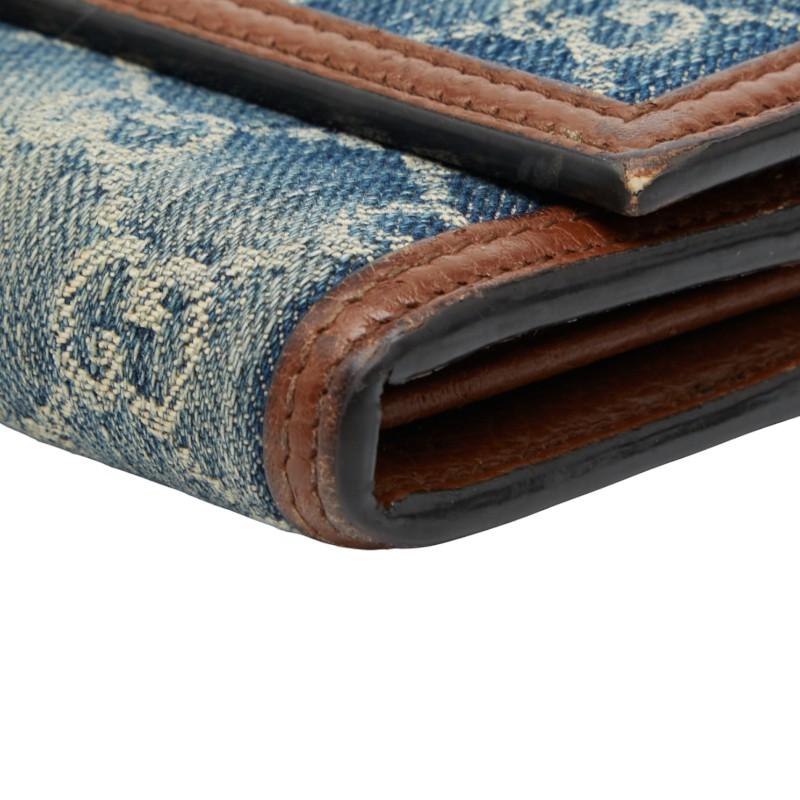 未使用‼️ GUCCI グッチ GG コンパクトウォレット ジャッキー　デニム GUCCI（グッチ） GGデニム ジャッキー1961 チェーン ウォレット 長財布