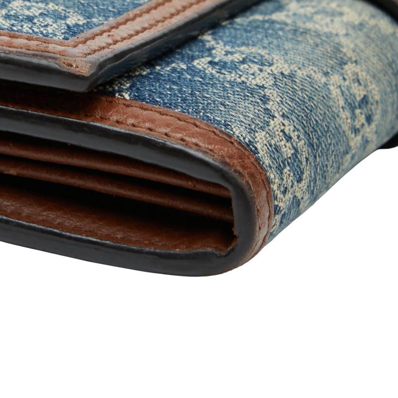 GUCCI（グッチ） GGデニム ジャッキー1961 チェーン ウォレット 長財布