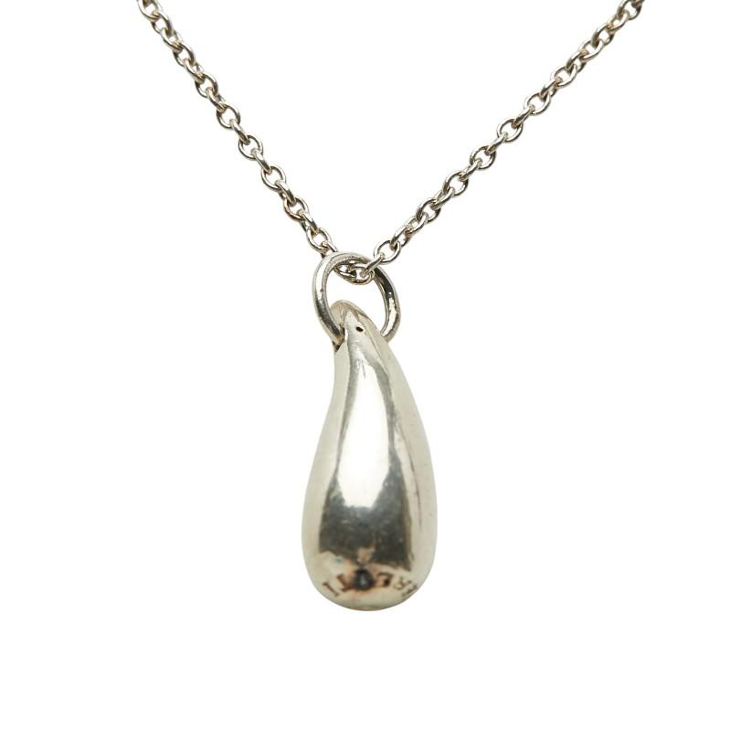 未使用に近い Tiffany ネックレス ティアドロップ シルバー 925 袋 TIFFANY&Co.（ティファニー） ティアドロップ ネックレス SV925