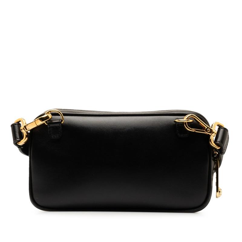 フェンディ ×ヴェルサーチ FENDACE フェンダーチェ 斜め掛け ショルダーバッグ 7M0285 ブラック レザー レディース FENDI 【中古】_2