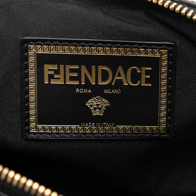 フェンディ ×ヴェルサーチ FENDACE フェンダーチェ 斜め掛け ショルダーバッグ 7M0285 ブラック レザー レディース FENDI 【中古】_6