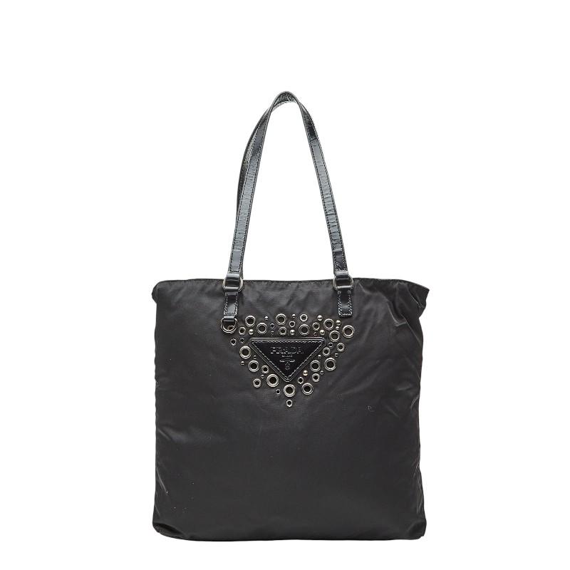 PRADA（プラダ） 三角ロゴプレート ハトメ トートバッグ ショルダー