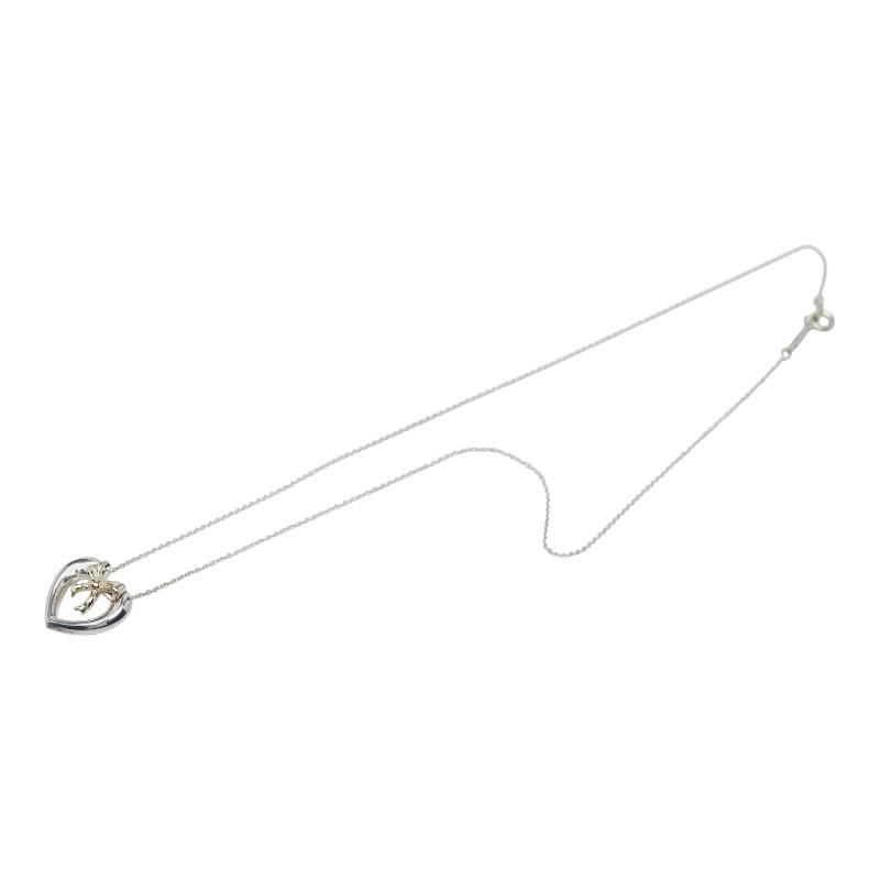 TIFFANY&Co.（ティファニー） ハート リボン コンビ ネックレス SV925