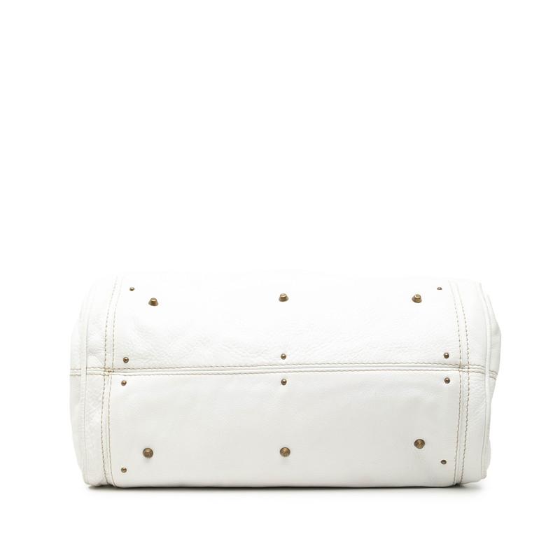 Chloe（クロエ） パディントン ハンドバッグ ホワイト ゴールド レザー