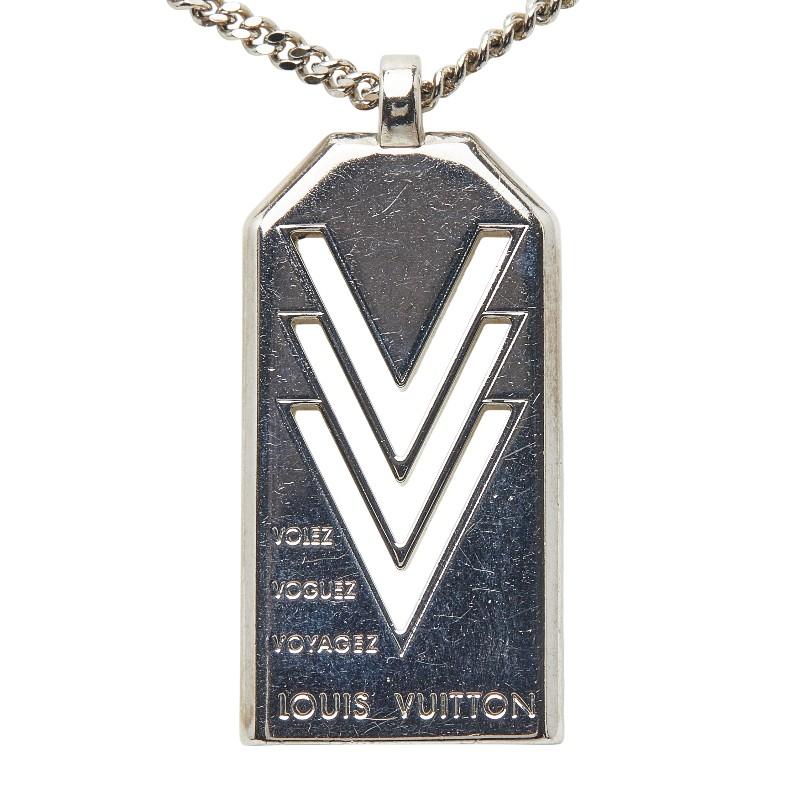 LOUIS VUITTON ルイヴィトン ネックレス トリプルV M00050 シルバー メタル ユニセックス【本物保証】 LOUIS VUITTON（ルイ・ヴィトン） ルイ ヴィトン トリプルV ネックレス