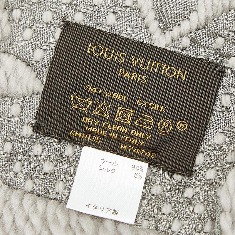 ルイヴィトン マフラー エシャルプ ロゴマニア グリペルル グレー M74742 LOUIS VUITTON（ルイ・ヴィトン） ルイ ヴィトン エシャルプ ロゴ