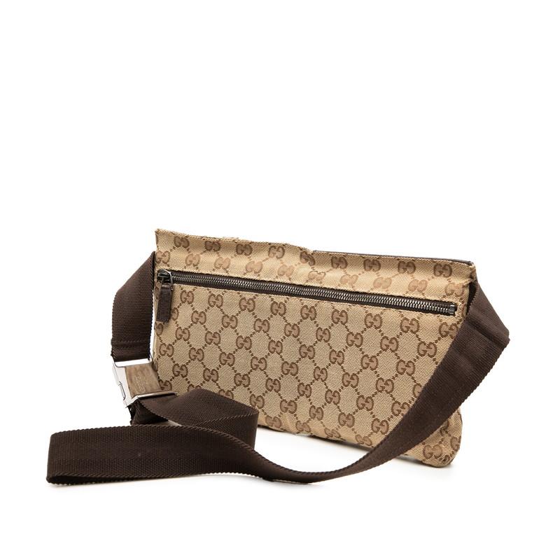 ◇美品◇グッチ　ウエストポーチ　GGキャンバス×レザー　ベージュ　28566 GUCCI（グッチ） GGキャンバス ウエストバッグ 28566 ベージュ