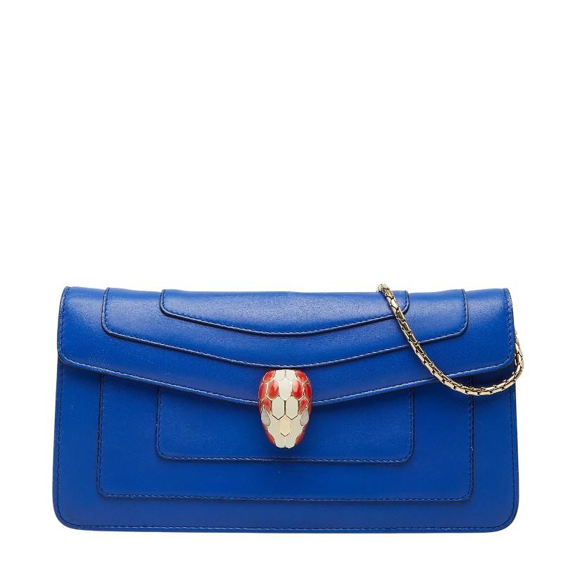 BVLGARI（ブルガリ） セルペンティ チェーンショルダーバッグ ブルー 