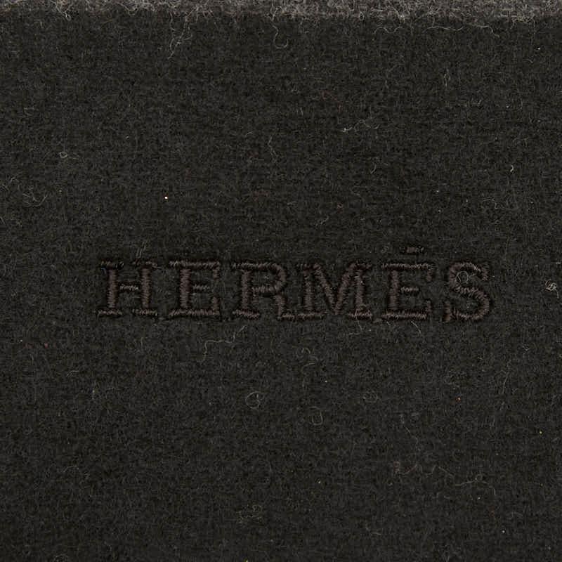 エルメス クリック セ ヌエ マフラー ブラック グレー カシミヤ メンズ HERMES 【中古】_3