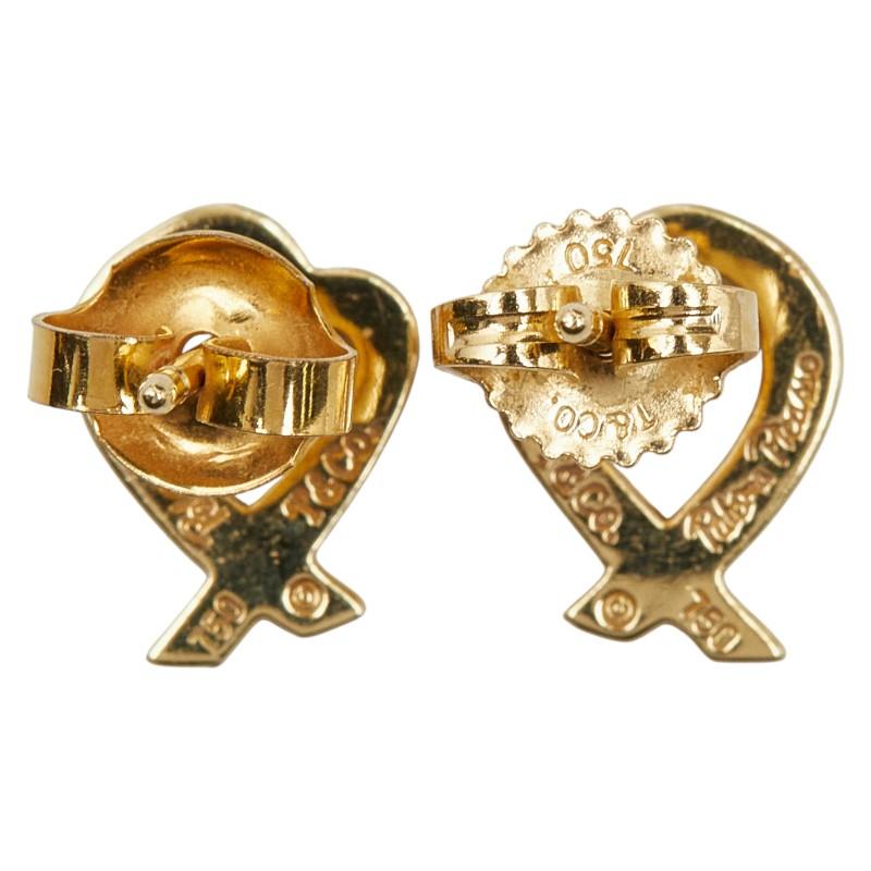 TIFFANY&Co.（ティファニー） ラビングハート ピアス K18YG イエロー