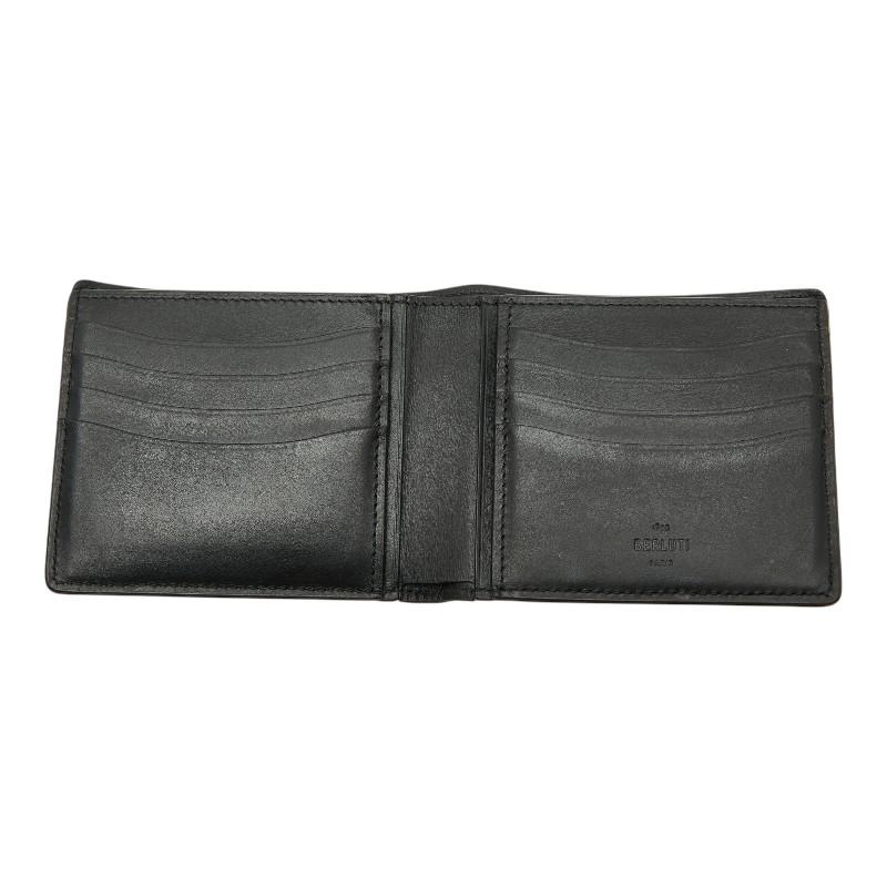 Berluti ブラックレザー ケース BERLUTI】スクリットレザー マグネット式カードホルダー (Berluti