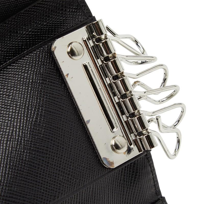 PRADA（プラダ） 三角ロゴプレート 6連 キーケース M222 ブラック