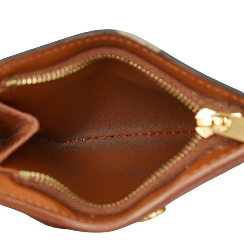 【美品】CELINE セリーヌ トリオンフ 二つ折り財布 ブラウン CELINE（セリーヌ） トリオンフ コンパクトウォレット 二つ折り財布