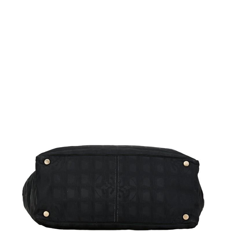 シャネル ニュートラベルライン トートMM トートバッグ A15991　 ブラック ナイロン レザー レディース CHANEL 【中古】の画像