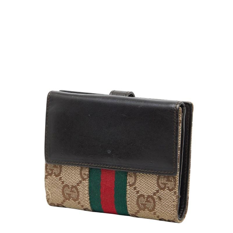 GUCCI（グッチ） GGキャンバス ジャッキー シェリーライン 二つ折り