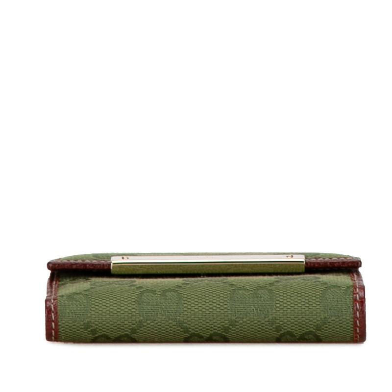 GUCCI（グッチ） GGキャンバス 二つ折り財布 112716 グリーン ブラウン