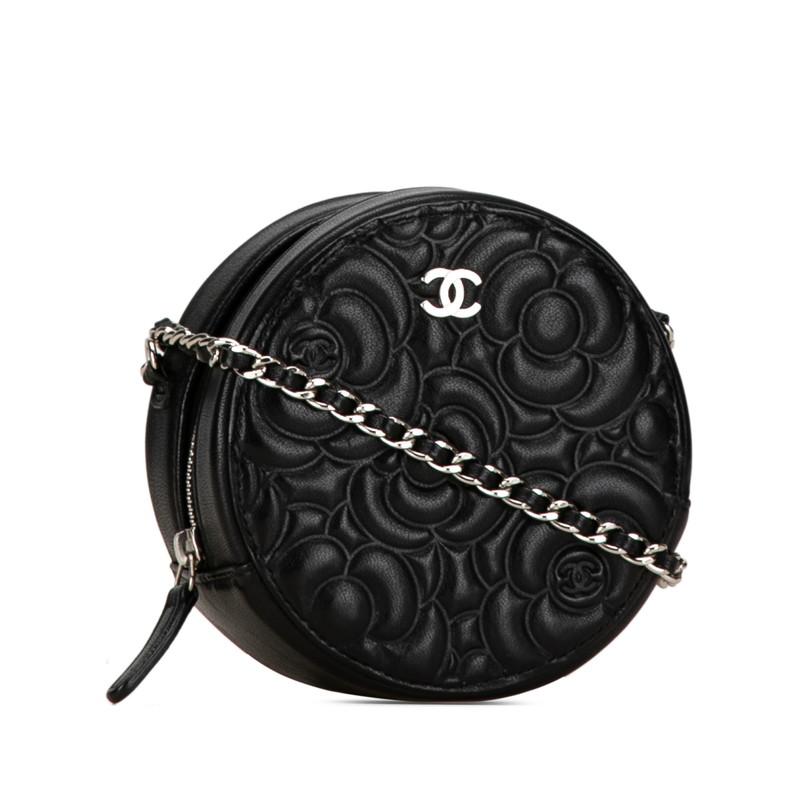 CHANEL シャネル カメリア ラウンドミニ チェーン ポシェット 