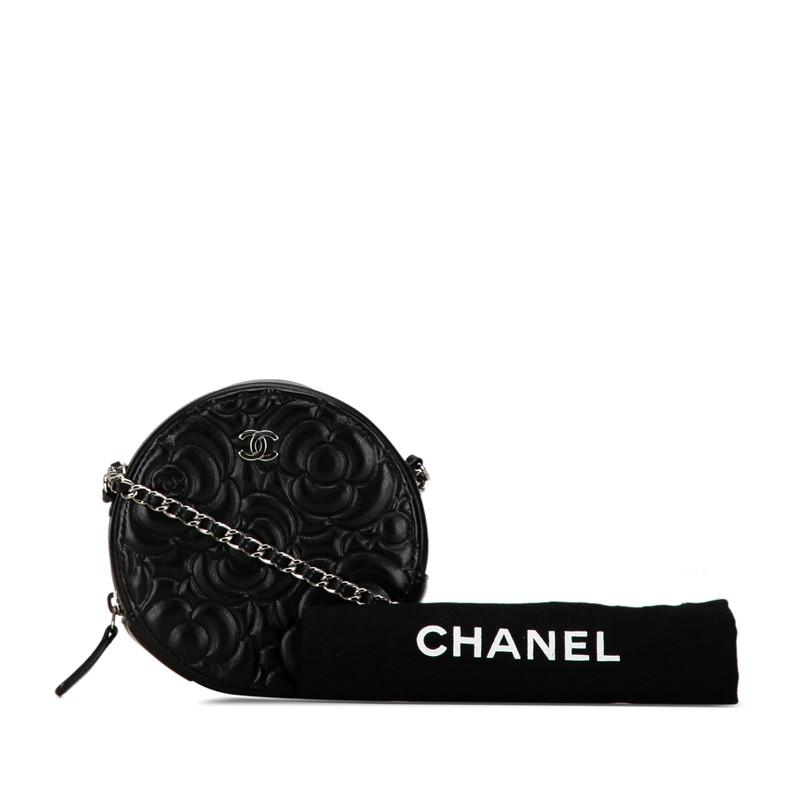 CHANEL シャネル カメリア ラウンドミニ チェーン ポシェット