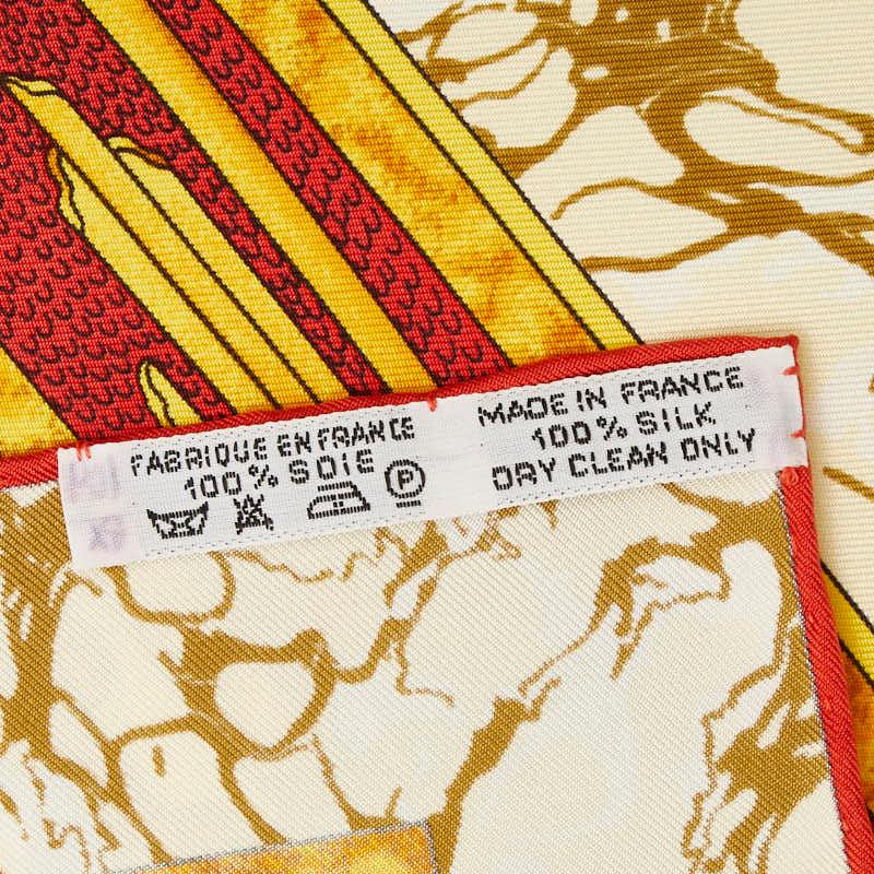 HERMES エルメス ミニスカーフ シルク製 CARPE DIEM