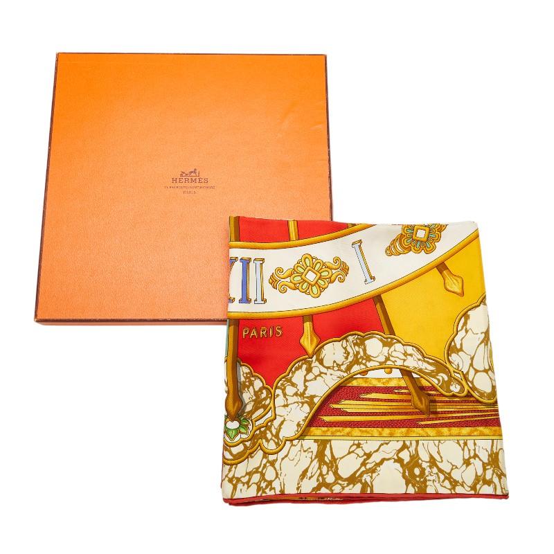 HERMES エルメス ミニスカーフ シルク製 CARPE DIEM