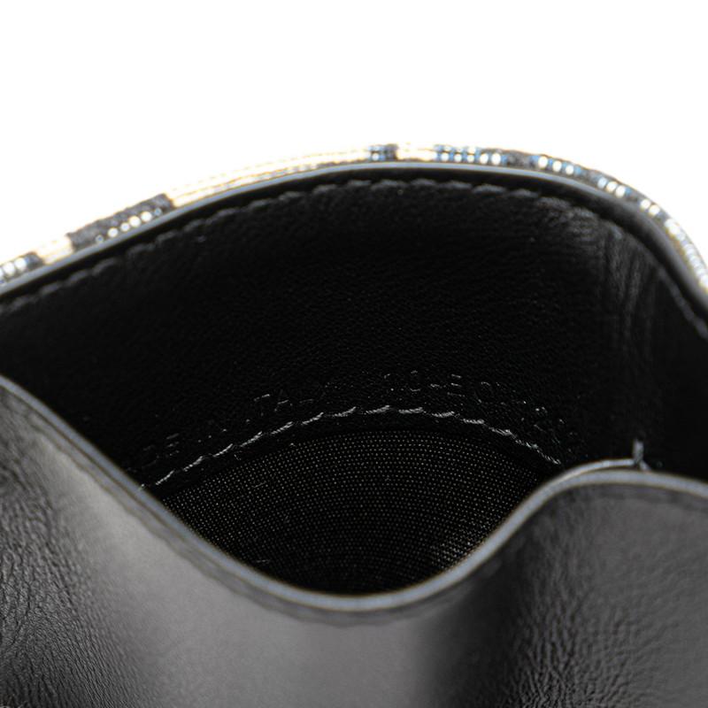 ディオール オブリーク 三つ折り財布 ネイビー ベージュ キャンバス