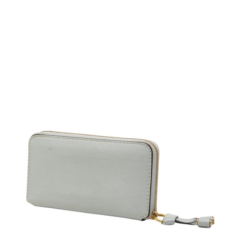 Chloe（クロエ） マーシー ラウンドファスナー 長財布 ライトブルー