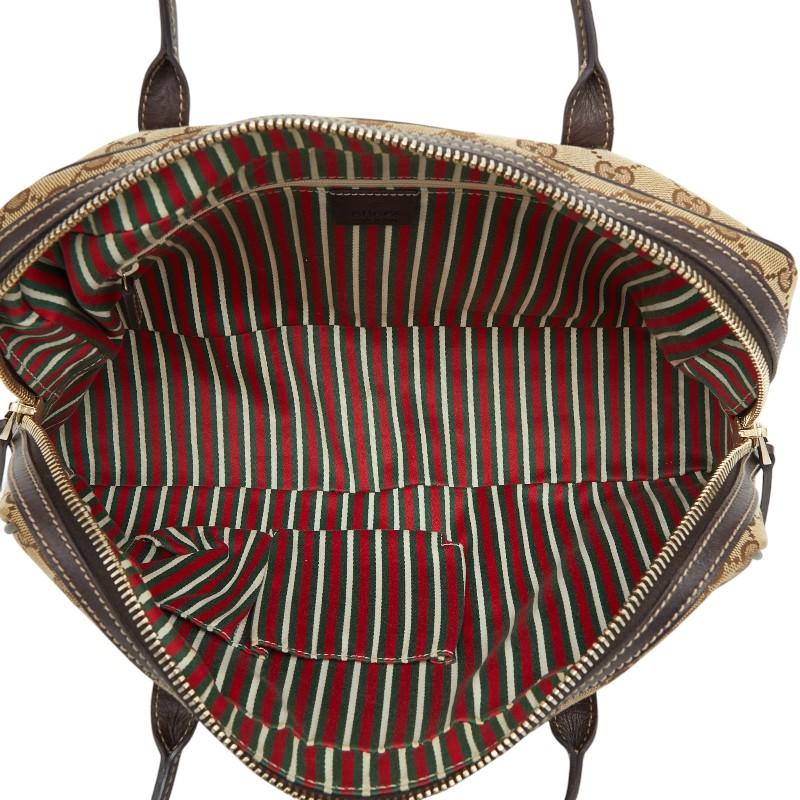 人気モデル・美品☆グッチ☆ナイロンキャンバス ブリーフケース インターロッキング GUCCI（グッチ） GGキャンバス インターロッキングG ハンドバッグ