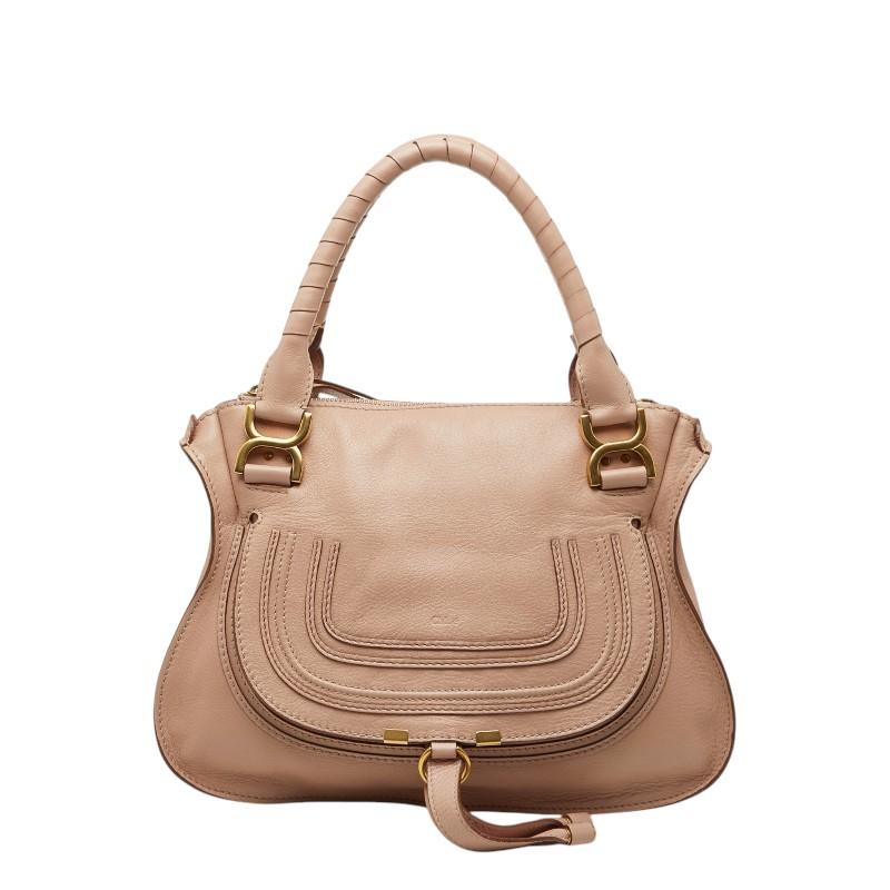 Chloe（クロエ） マーシー ハンドバッグ ピンクベージュ レザー