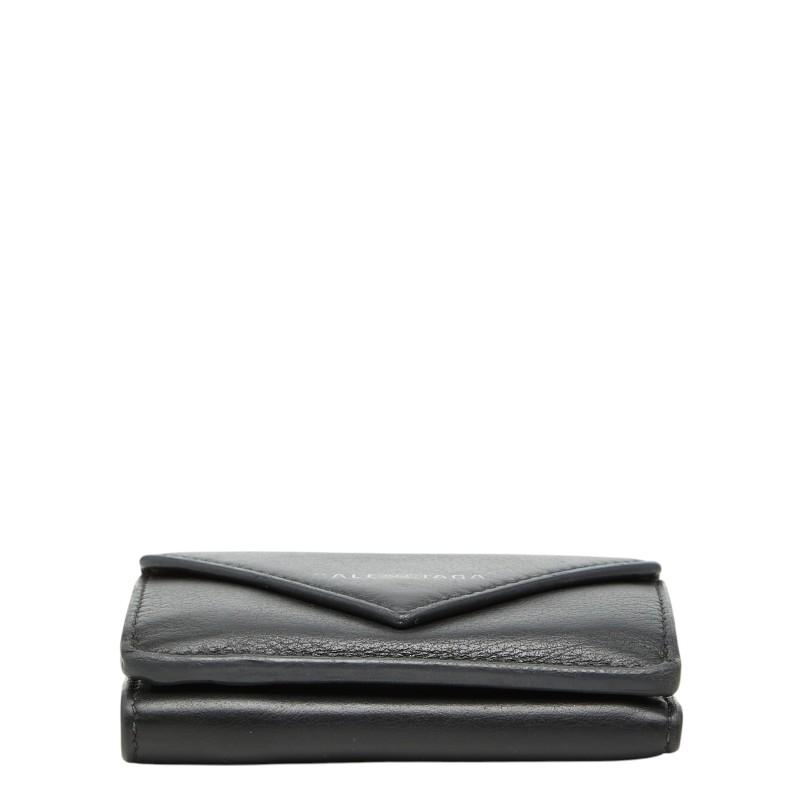 ✨️特価✨️ バレンシアガ レザー 三つ折り財布 ペーパーミニ レディース 黒 BALENCIAGA（バレンシアガ） ペーパー ミニウォレット 三つ折り財布