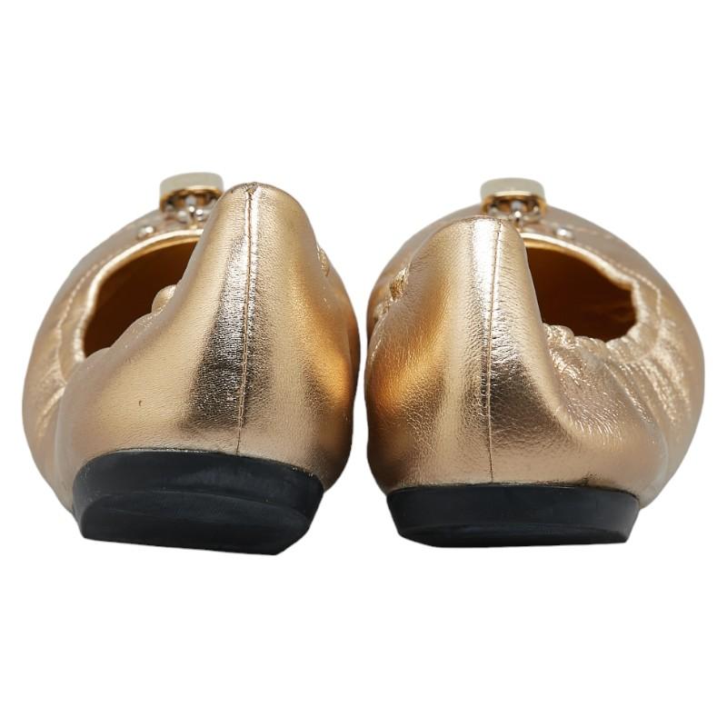 ルイヴィトン モノグラム バレエシューズ 38 1/2 ルイ・ヴィトンのバレリーナシューズ、”モノグラム”ストラップの