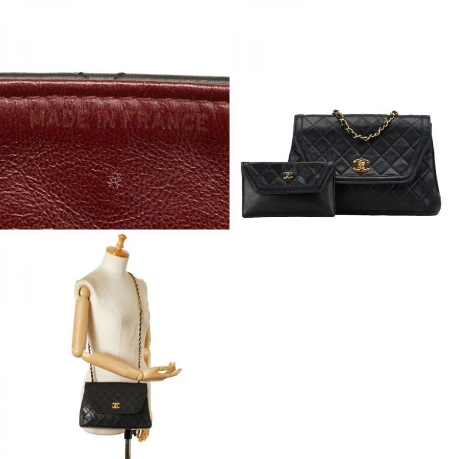 CHANEL シャネル マトラッセ ココマーク 台形 シングルチェーン 斜め 