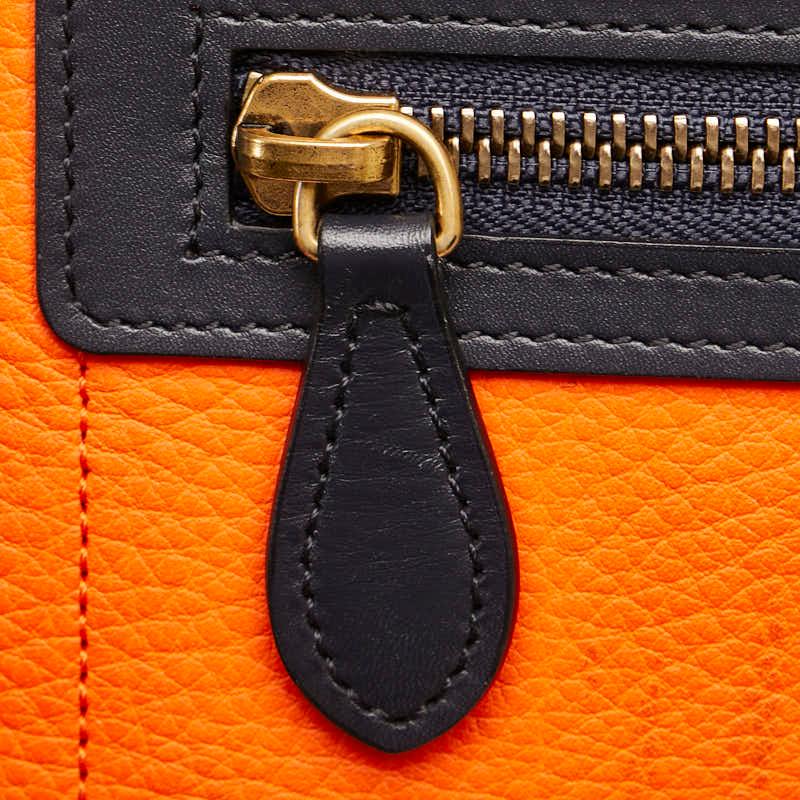CELINE セリーヌ ラゲージ ナノショッパー ハンドバッグ ネイビー 