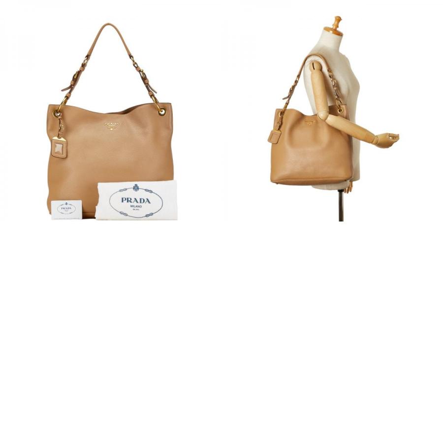 PRADA（プラダ） ワンショルダーバッグ BR4892 ベージュ レザー 