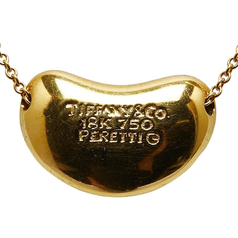 ティファニー ビーンズ チェーン ネックレス ゴールド K18  