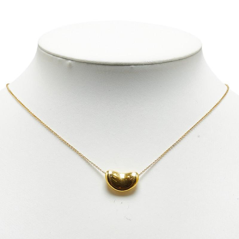 ティファニー ビーンズ チェーン ネックレス ゴールド K18  