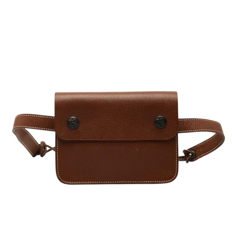 HERMES（エルメス） ポシェット グリーン ウエストバッグ ブラウン
