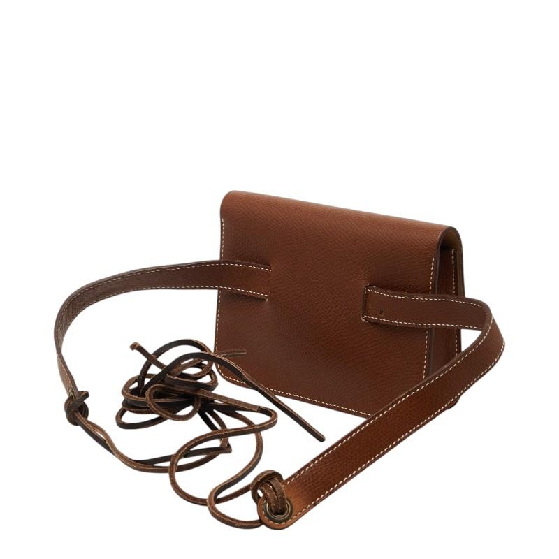 HERMES（エルメス） ポシェット グリーン ウエストバッグ ブラウン