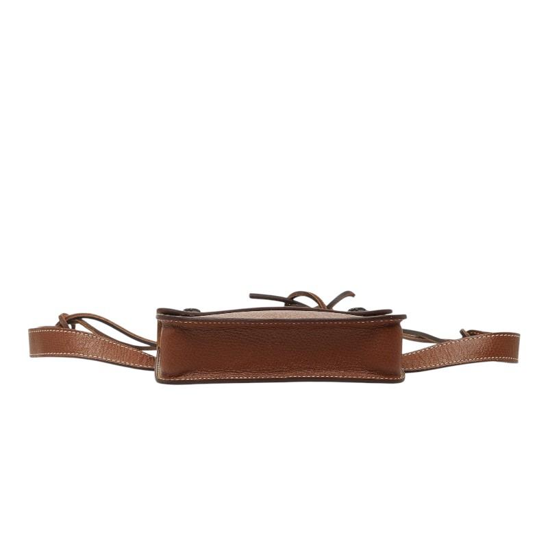 HERMES（エルメス） ポシェット グリーン ウエストバッグ ブラウン