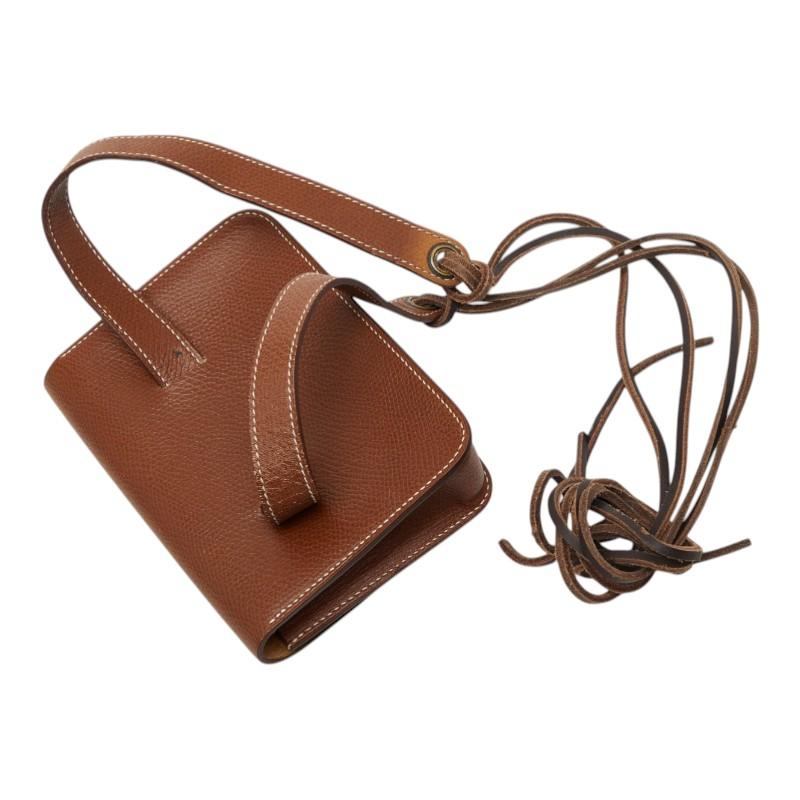 HERMES（エルメス） ポシェット グリーン ウエストバッグ ブラウン