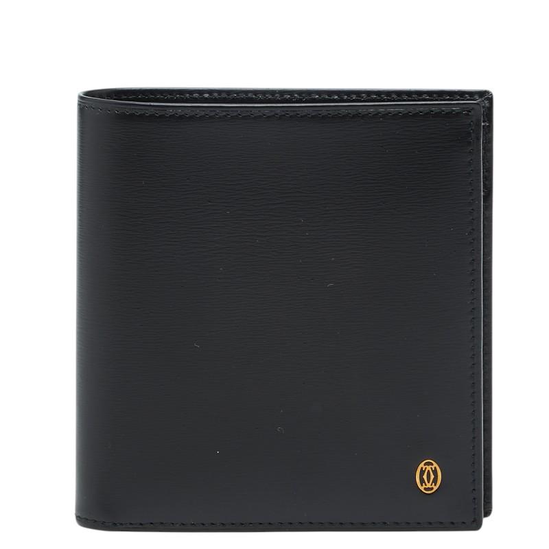 Cartier（カルティエ） パシャライン 二つ折り財布 ブラック レザー