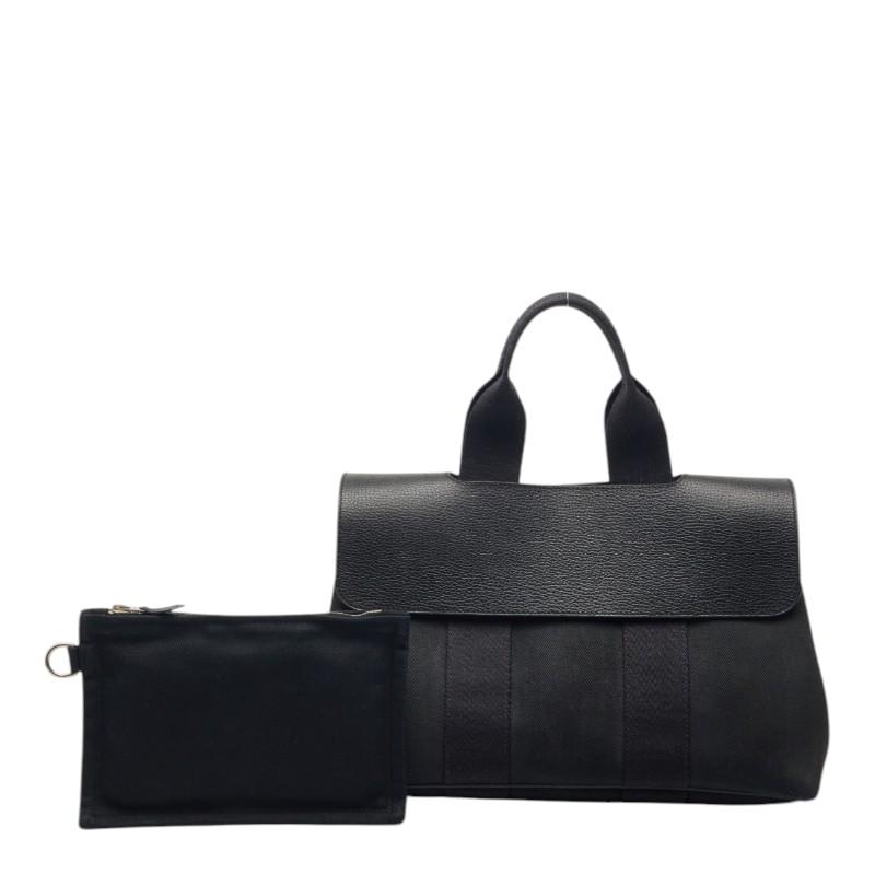 HERMES（エルメス） ヴァルパライソPM ハンドバッグ ブラック トワル
