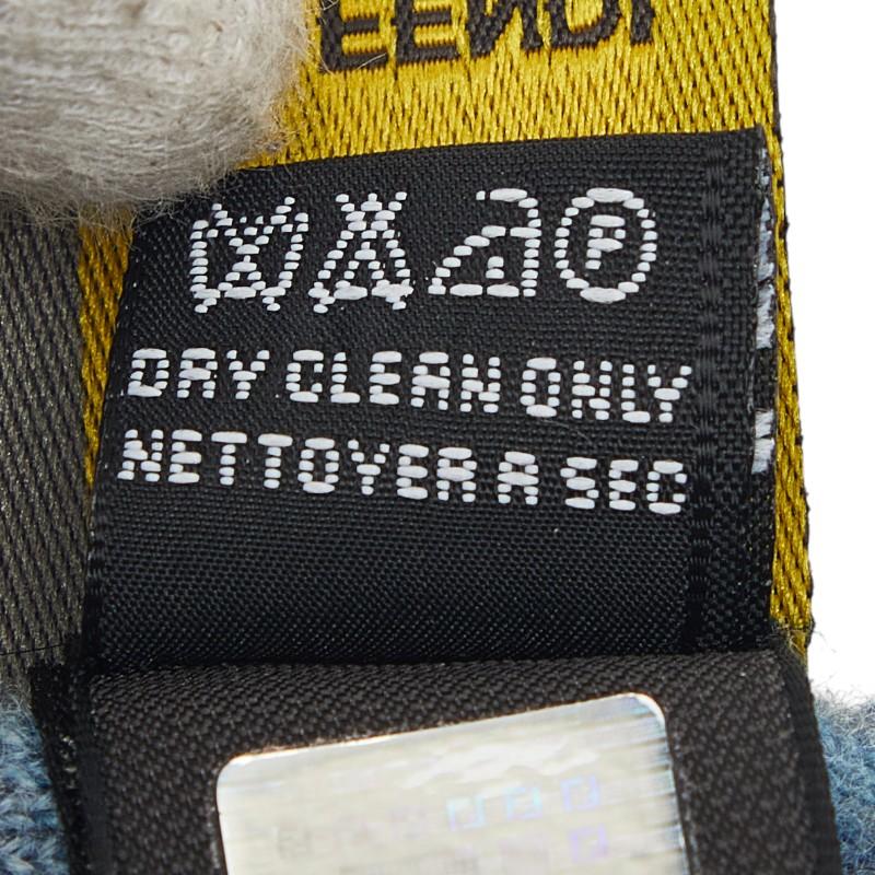 FENDI（フェンディ） ズッカ FFロゴ マフラー ネイビー系 ウール
